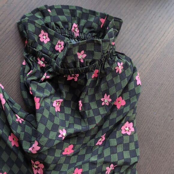 Nobody's Child LONDON Checkerboard Floral Midi Dress US6 EU38 - Picture 10 of 13